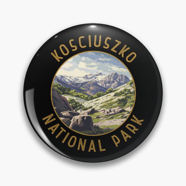 Item preview, Kosciuszko National Park Australia Retro Distressed Circle designed and sold by KrisSidDesigns.