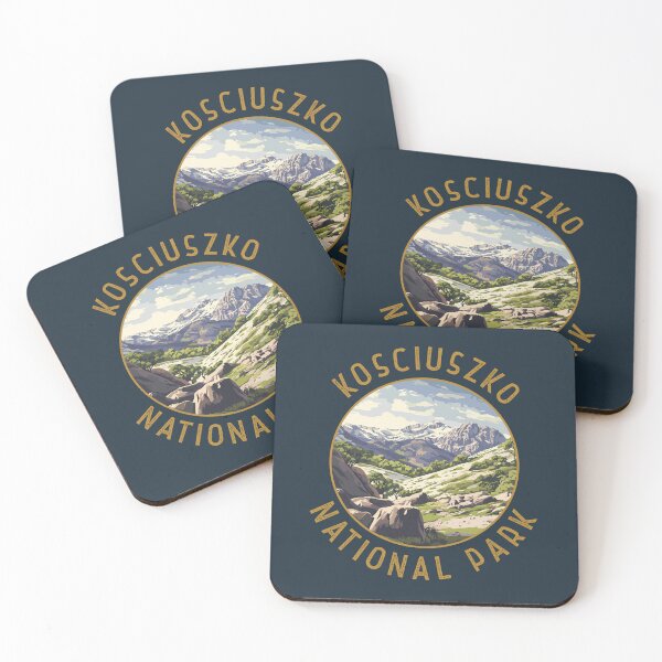 Item preview, Kosciuszko National Park Australia Retro Distressed Circle designed and sold by KrisSidDesigns.