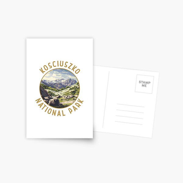 Item preview, Kosciuszko National Park Australia Retro Distressed Circle designed and sold by KrisSidDesigns.