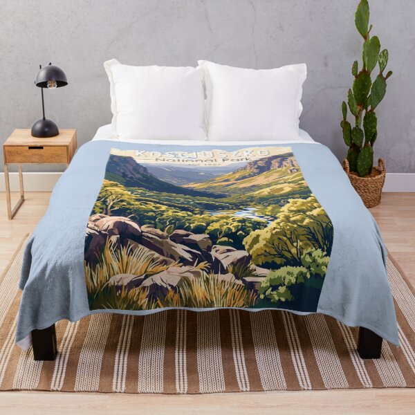 Item preview, Kosciuszko National Park Australia Travel Art Vintage designed and sold by KrisSidDesigns.