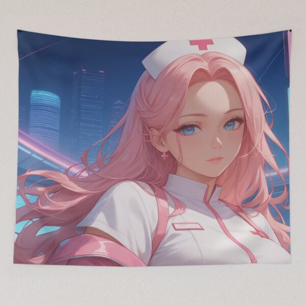 Item preview, Anime pink retro nurse designed and sold by AdultAnime.