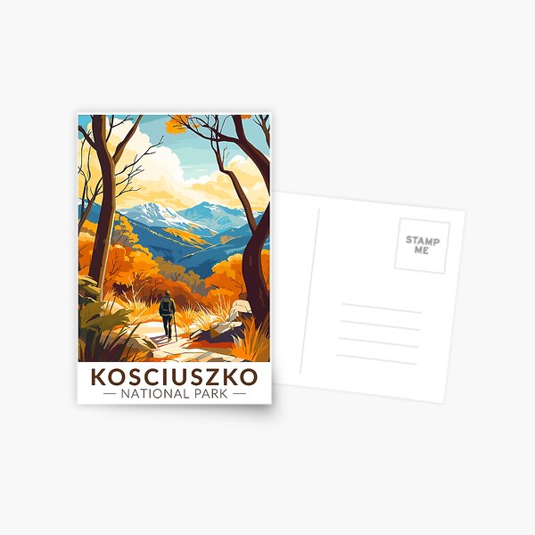 Item preview, Kosciuszko National Park Travel Art Vintage designed and sold by KrisSidDesigns.
