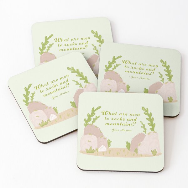 Item preview, Jane Austen Rocks and Mountains Quote Design designed and sold by MariOyama.