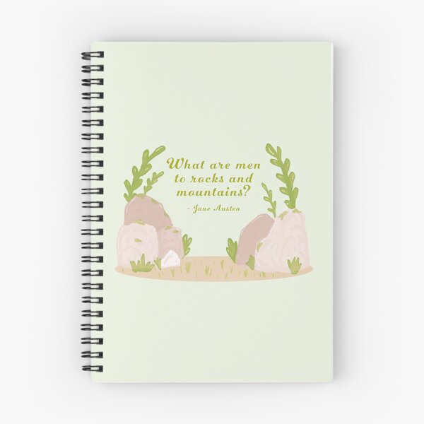 Item preview, Jane Austen Rocks and Mountains Quote Design designed and sold by MariOyama.