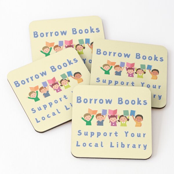 Item preview, Borrow Books Support Your Local Library Kids designed and sold by Flowrena.