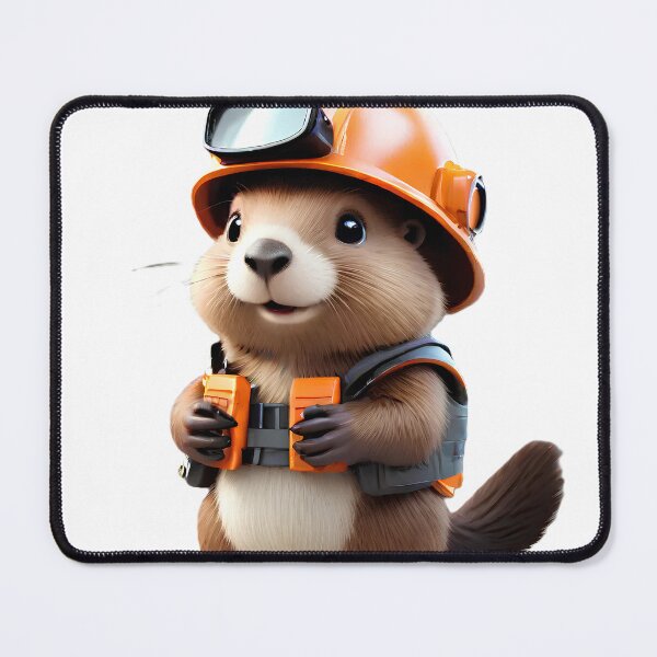 Item preview, engineer student cute beaver designed and sold by Capacitor-Ant.