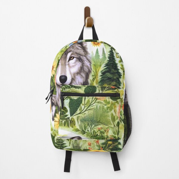 Item preview, Bright Summer Woodland Grey Wolf Pattern designed and sold by CritterManiaUK.