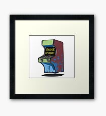 Video Game Cabinet - Game over Framed Print