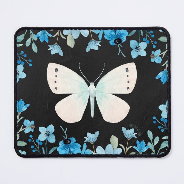 Item preview, Moth with Blue Flowers designed and sold by Marguerite Artistry.