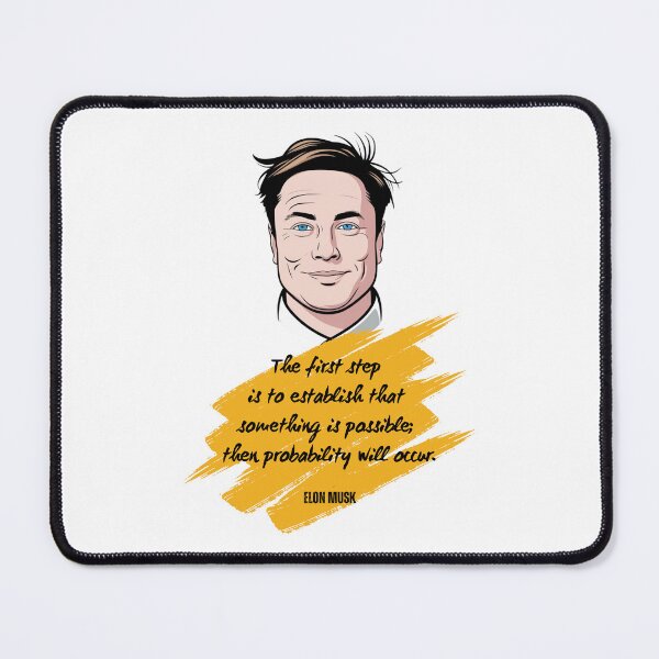 Item preview, Elon Musk inspirational quote designed and sold by Enea Kelo.