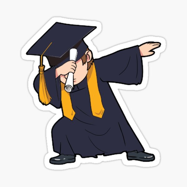 Download Graduation Dabbing Stickers Redbubble