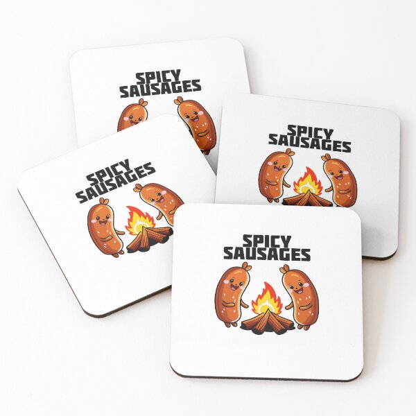 Item preview, Cute Sausages by the fire - Spicy Sausages designed and sold by MaateoDesign.