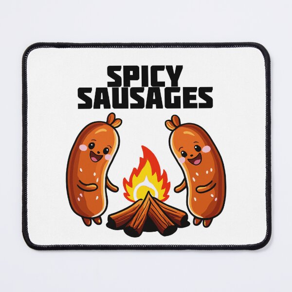 Item preview, Cute Sausages by the fire - Spicy Sausages designed and sold by MaateoDesign.