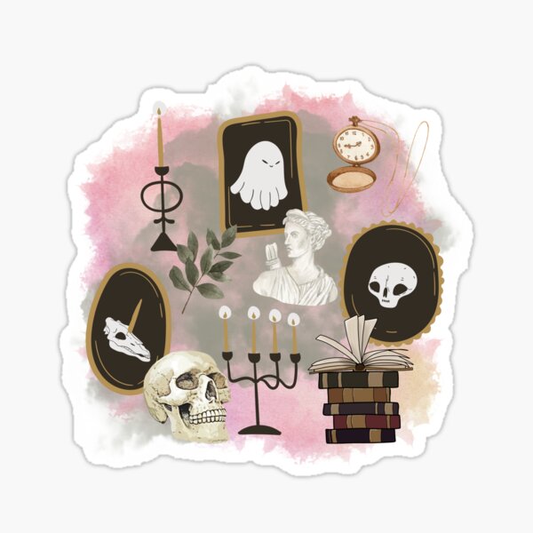 Spooky Halloween House Dark Academia Sticker