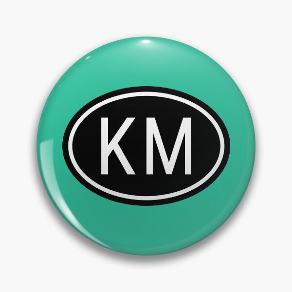 Item preview, KM Initials Monogram Oval White Letters designed and sold by Jeallan Designs.