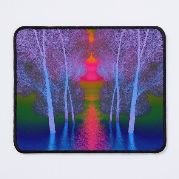 Item preview, Festival atmosphere - psychedelic forest, bathed in sea and setting sun - shades of navy blue, magenta and purple. designed and sold by My-fake-places.