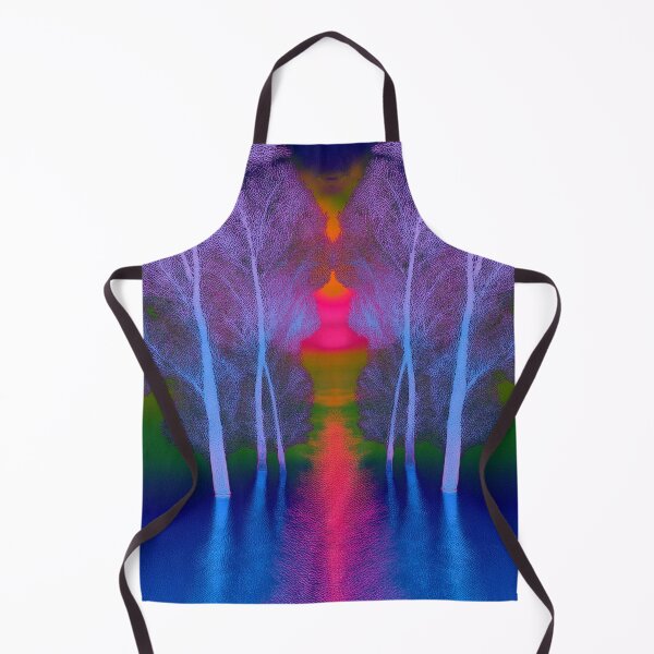 Item preview, Festival atmosphere - psychedelic forest, bathed in sea and setting sun - shades of navy blue, magenta and purple. designed and sold by My-fake-places.