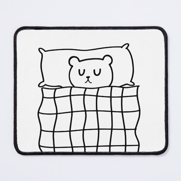 Item preview, Line Art of a Bear Sleeping with a Blanket | Cute Character | Minimalist Design designed and sold by RM-Journey.