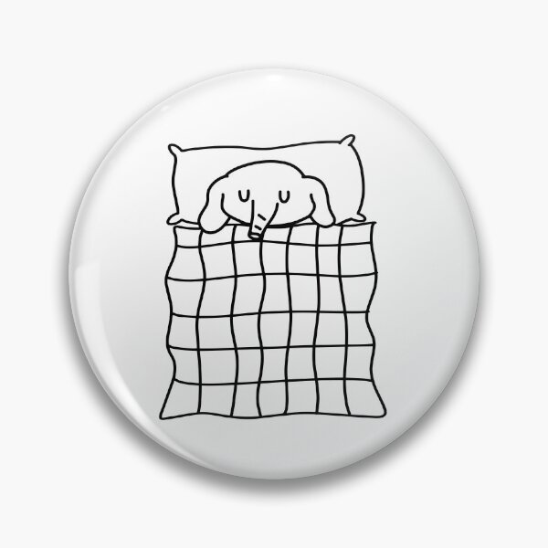 Item preview, Line Art of an Elephant Sleeping with a Blanket | Cute Character | Minimalist Design designed and sold by RM-Journey.