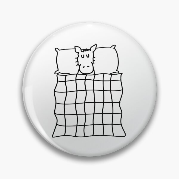 Item preview, Line Art of a Zebra Sleeping with a Blanket | Cute Character | Minimalist Design designed and sold by RM-Journey.