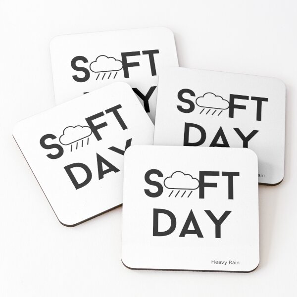 Item preview, soft day (heavy rain) text graphic s6 v1 white background designed and sold by fishpressink.