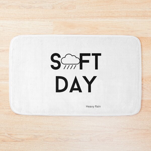 Item preview, soft day (heavy rain) text graphic s6 v1 white background designed and sold by fishpressink.