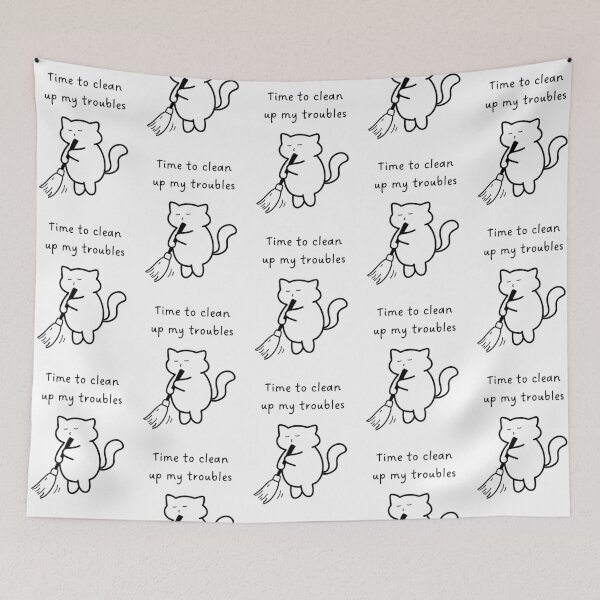 Item preview, Time to clean up my troubles | Handwritten-style Font designed and sold by RM-Journey.
