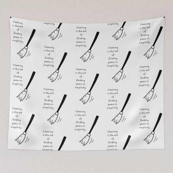 Item preview, Cleaning is the art of finding peace in simplicity | Handwritten-style Font designed and sold by RM-Journey.