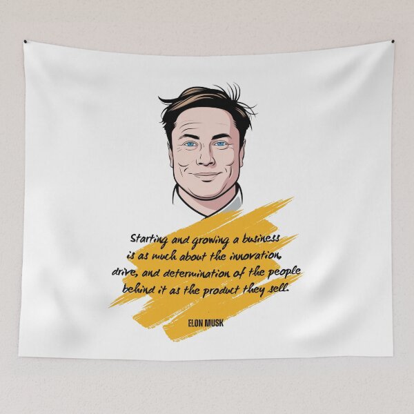 Item preview, Elon Musk inspirational quote designed and sold by Enea Kelo.