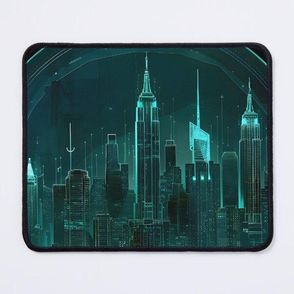 Item preview, Neon Spirograph Cyberpunk Skylines designed and sold by AI-Only Creations.