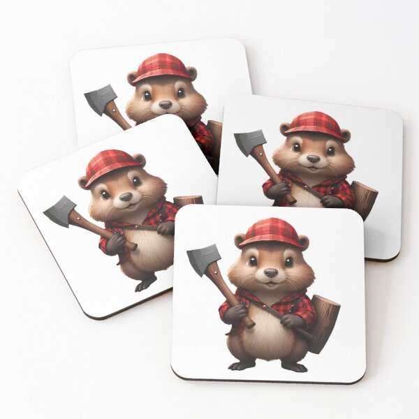 Item preview, cute lumberjack beaver designed and sold by Capacitor-Ant.