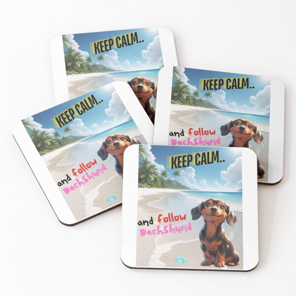 Item preview, Dachshund for You to Follow and Keep Calm designed and sold by FreeStyleTrend.