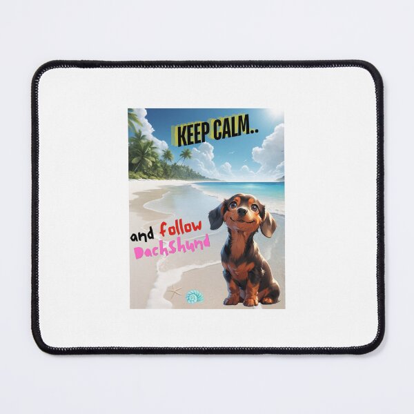 Item preview, Dachshund for You to Follow and Keep Calm designed and sold by FreeStyleTrend.