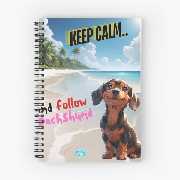 Item preview, Dachshund for You to Follow and Keep Calm designed and sold by FreeStyleTrend.
