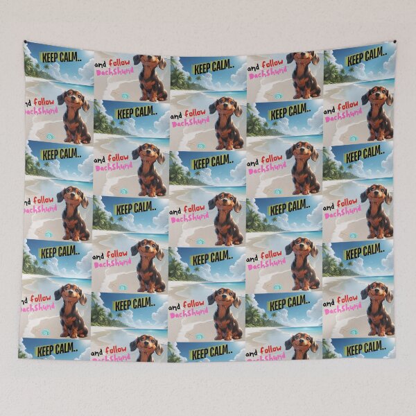 Item preview, Dachshund for You to Follow and Keep Calm designed and sold by FreeStyleTrend.