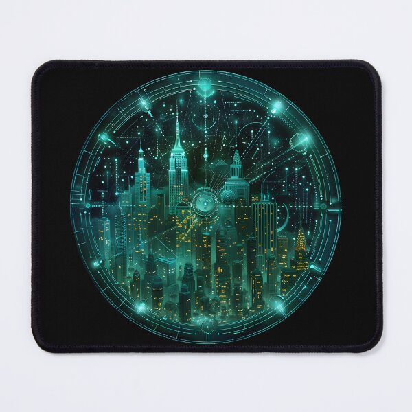 Item preview, Neon Spirograph Cyberpunk Metropolis designed and sold by AI-Only Creations.