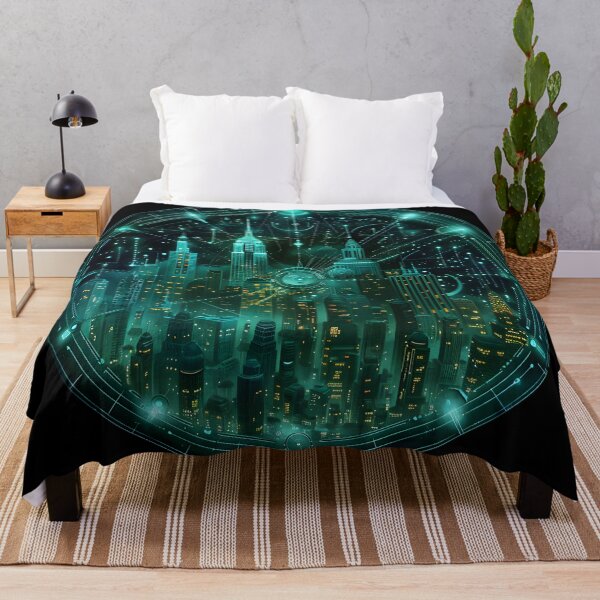 Item preview, Neon Spirograph Cyberpunk Metropolis designed and sold by AI-Only Creations.