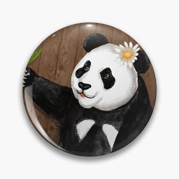 Item preview, Adorable Pandas Exchanging Flowers: A Heartwarming Moment Captured designed and sold by Pandositive.