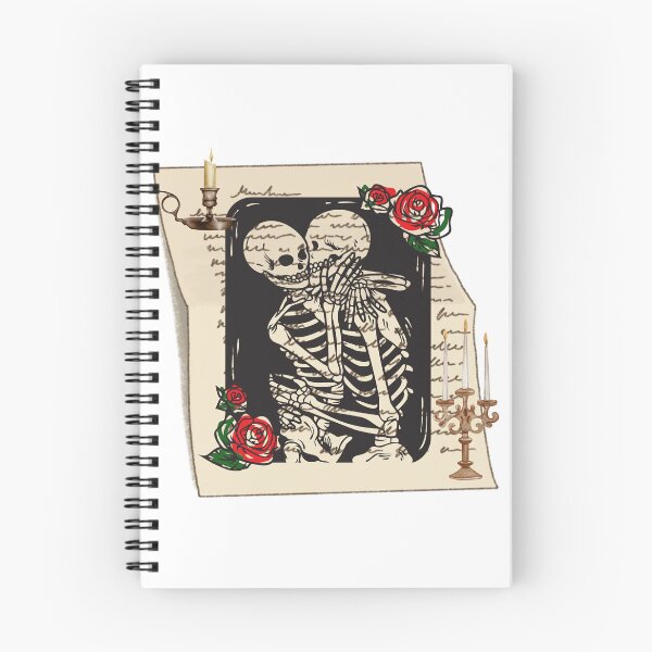 Item preview, Spooky Halloween Skeleton Kiss Dark Academia  designed and sold by WildWoodlandWitch.