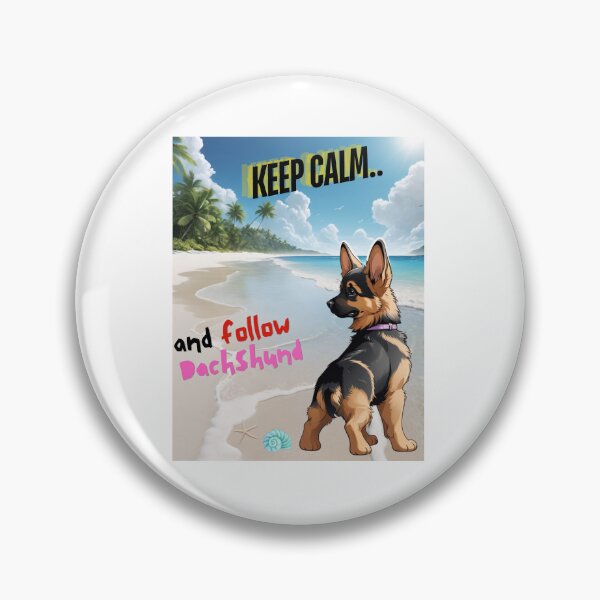 Item preview, Cute German Shepherd for You to Follow and Keep Calm designed and sold by FreeStyleTrend.