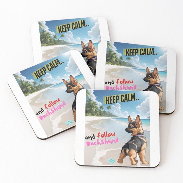 Item preview, Cute German Shepherd for You to Follow and Keep Calm designed and sold by FreeStyleTrend.