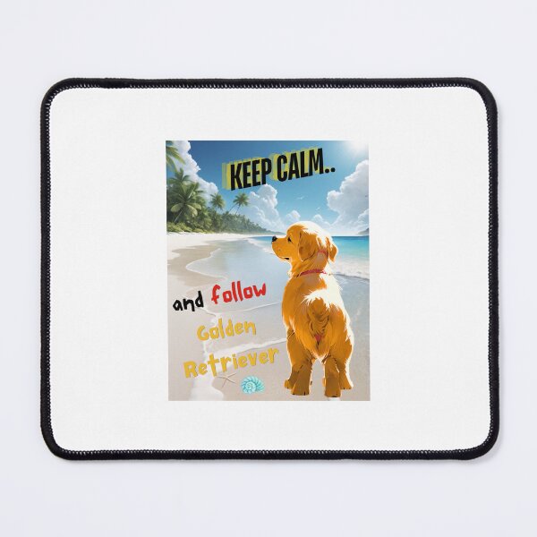 Item preview, Cute Golden Retriever for You to Follow and Keep Calm designed and sold by FreeStyleTrend.