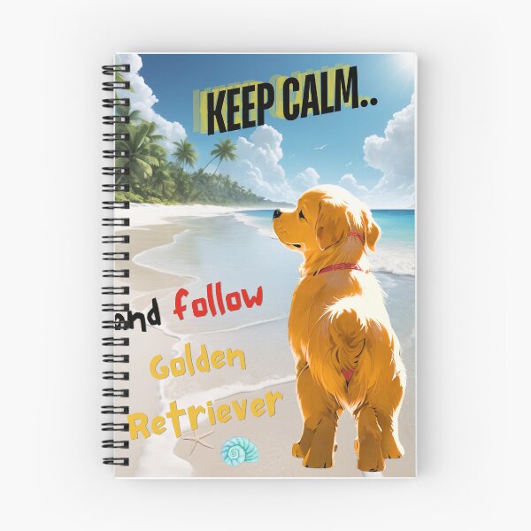 Item preview, Cute Golden Retriever for You to Follow and Keep Calm designed and sold by FreeStyleTrend.
