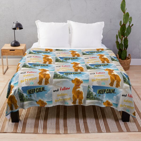 Item preview, Cute Golden Retriever for You to Follow and Keep Calm designed and sold by FreeStyleTrend.