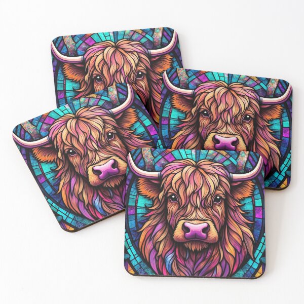 Item preview, Stained Glass Highland Cow designed and sold by Mehgan-Ashcroft.