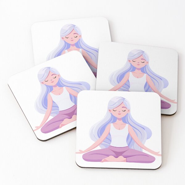 Item preview, Girl Meditating in Lotus Pose designed and sold by natalielaf.