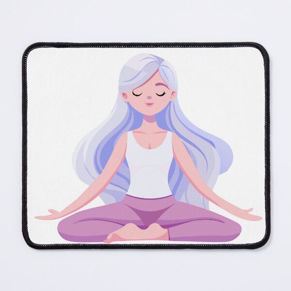 Item preview, Girl Meditating in Lotus Pose designed and sold by natalielaf.