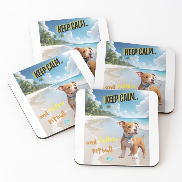 Item preview, Cute Pitbull for You to Follow and Keep Calm designed and sold by FreeStyleTrend.