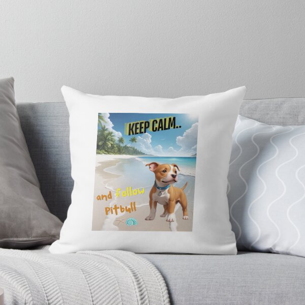 Item preview, Cute Pitbull for You to Follow and Keep Calm designed and sold by FreeStyleTrend.