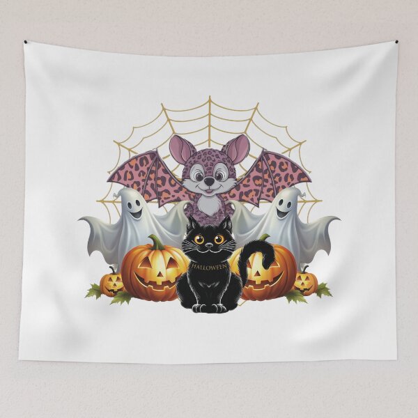 Item preview, Halloween theme 7, party team, bat, leopard print, pattern, black cat, ghost, pumpkin designed and sold by sinemsworld1.